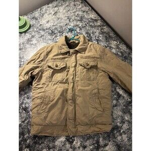 Hollister Jacket Mens Medium Brown Trucker Sherpa Lined Full Zip Heavy Field